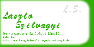 laszlo szilvagyi business card